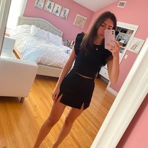 Black Skort (Satin)